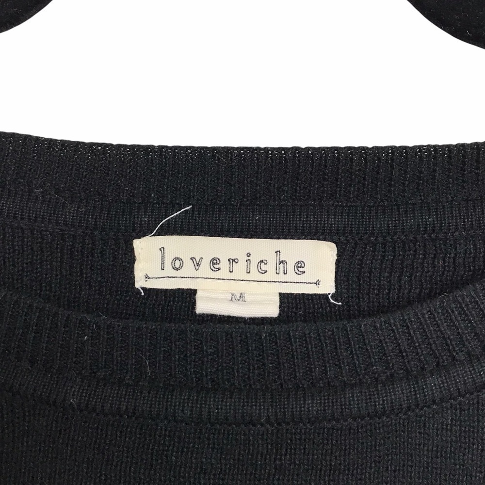 LoveRiche Black Ruffle Sweater Love Riche - Picture 7 of 9